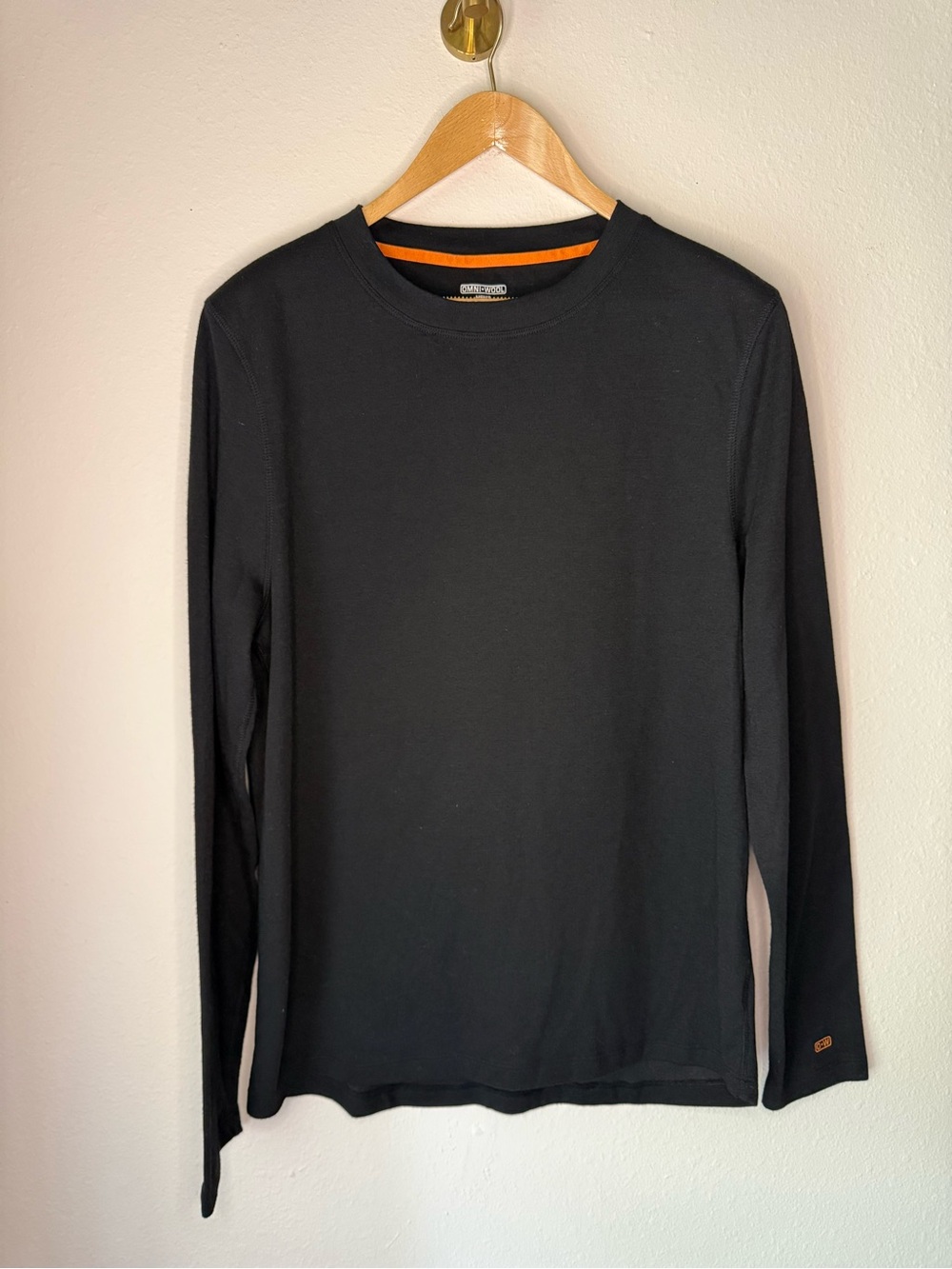 Omni-Wool Black Wool Blend Base Layer Long Sleeve Thermal Shirt Mens size XL